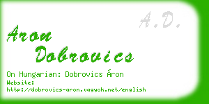aron dobrovics business card